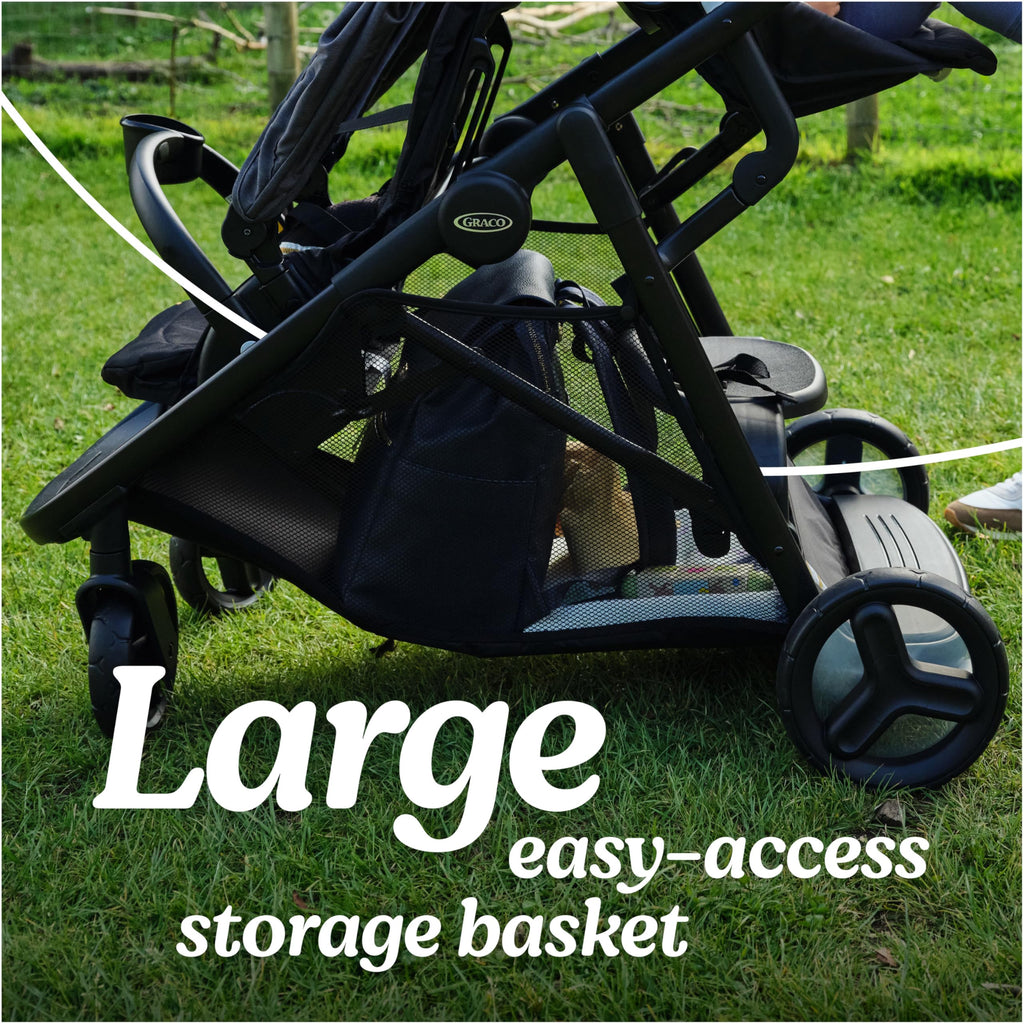 Graco Ready2Grow 2.0 Double Stroller Features Bench Seat and Standing Platform Options, Rafa