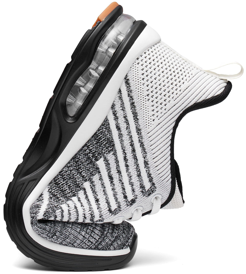 Mishansha Running Shoes for Men Sneakers Air Cushion Walking Shoes Comfortable Tennis Shoes Breathable Trail Running Shoes White US 9