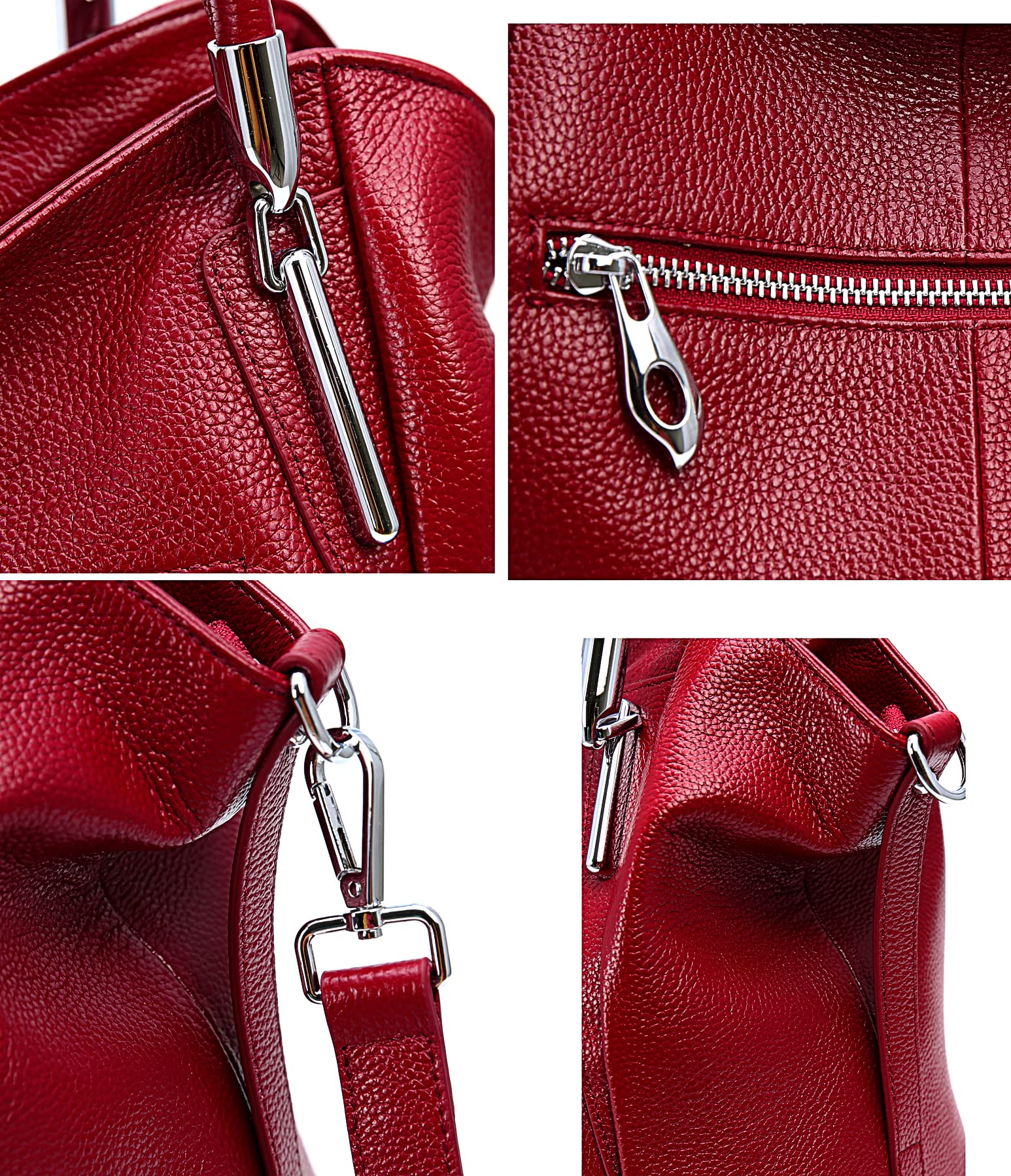 HESHE Leather Handbags for Women Shoulder Bags Tote Hobo Satchel Bags(WE)