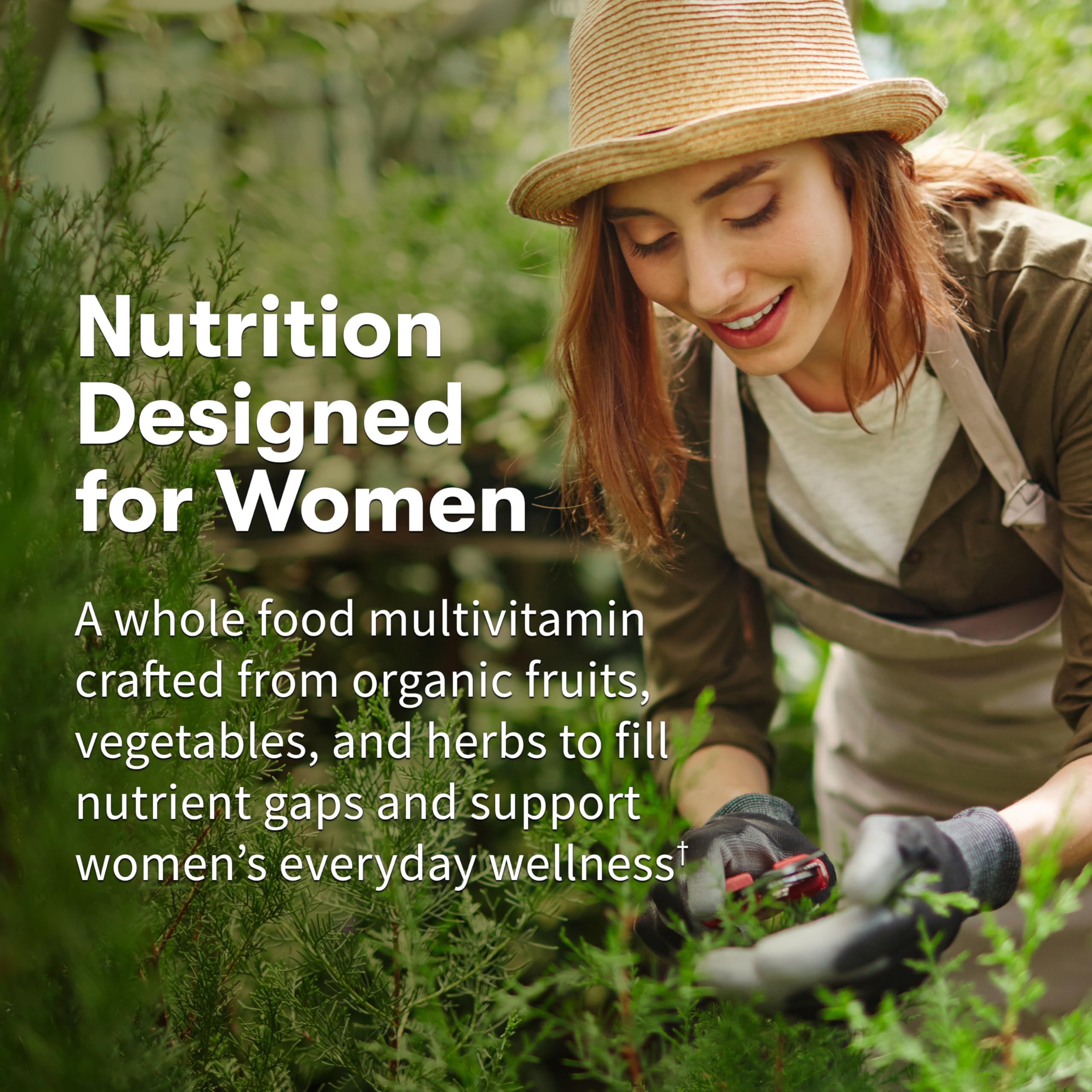 Garden of Life Organics Multivitamin for Women - Women's Once Daily Multi - Whole Food Multi with Iron, Biotin, Vegan Organic Womens Multivitamin for Health, Energy Hair Skin and Nails, 60 Tablets