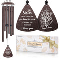 Sister Gifts, 32" Bronze Wind Chimes, Sister's Birthday Gifts from Sisters Brother, Sisters in Law Gift, Best Sister Ever Gift for Women Birthday Christmas Mother's Day, Home Decor