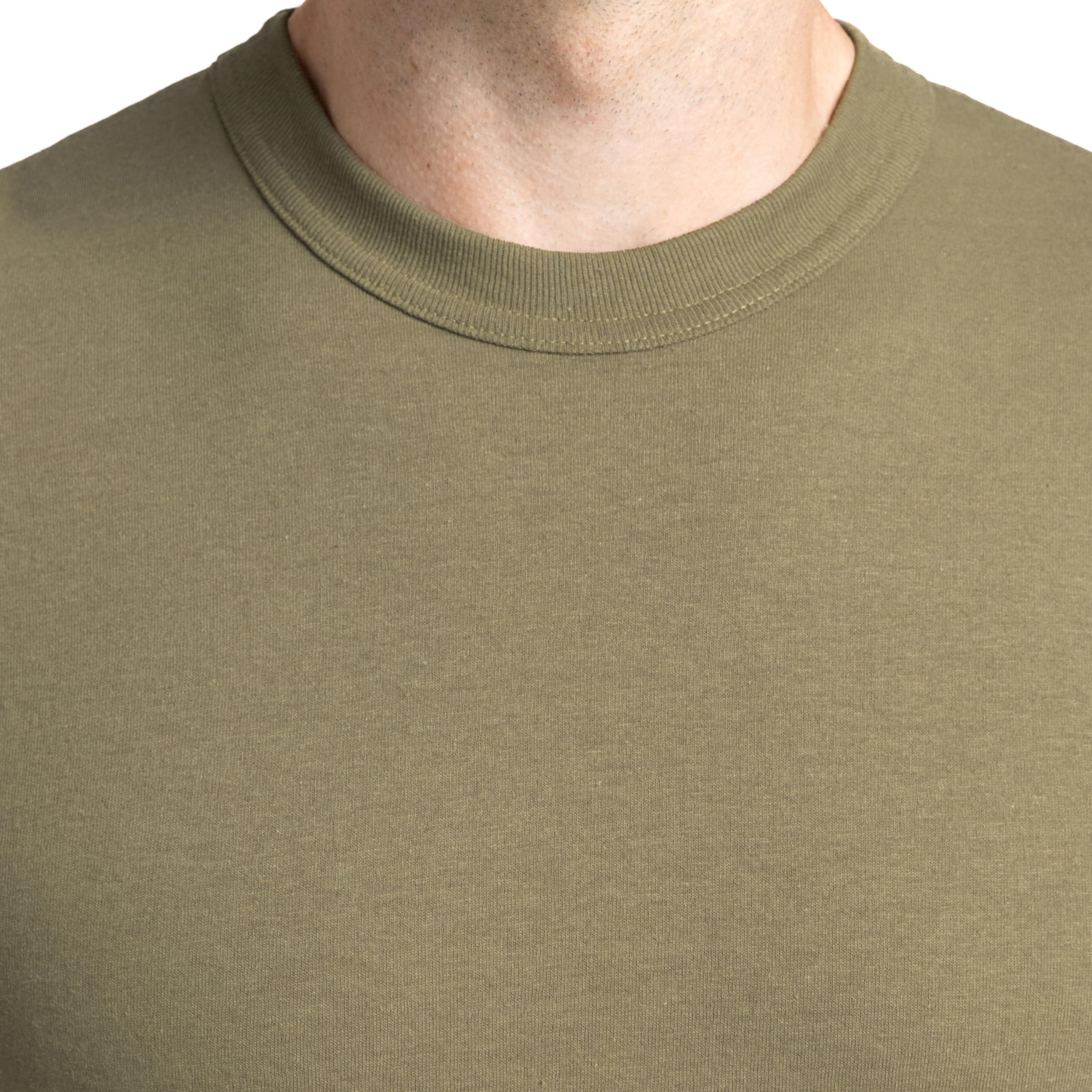 Soffe Men's 3 Pack - USA Poly/Cotton Military Tee, Tan, Medium