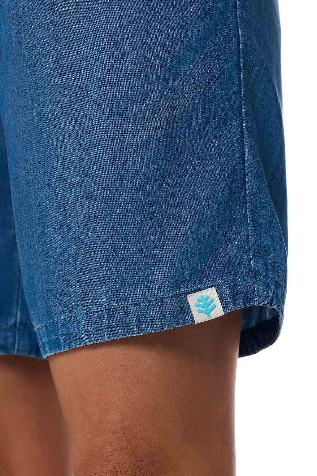 Chambray Shorts - UPF 50+ Sun Protection - Enclave in Light Indigo Chambray