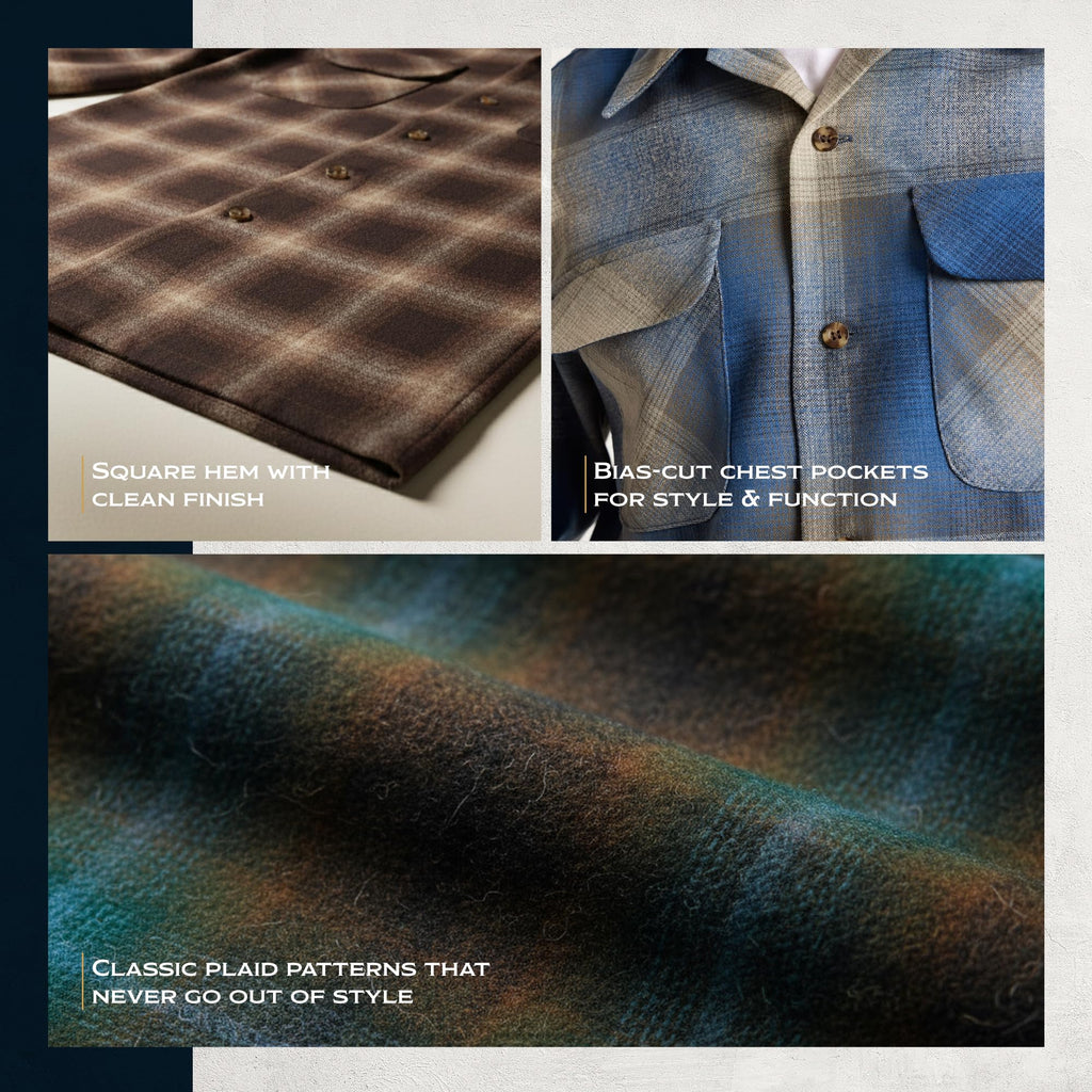 Pendleton Men's Iconic 100% Wool Board Shirt, Oxford Mix, Reg Fit, XXXL