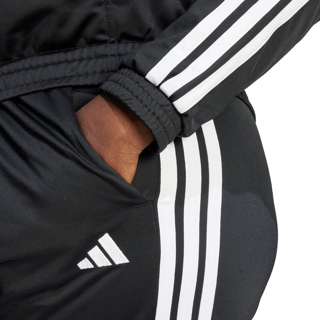 Adidas Womens Tricot 3-Stripes Track Pants, Black/White, Large