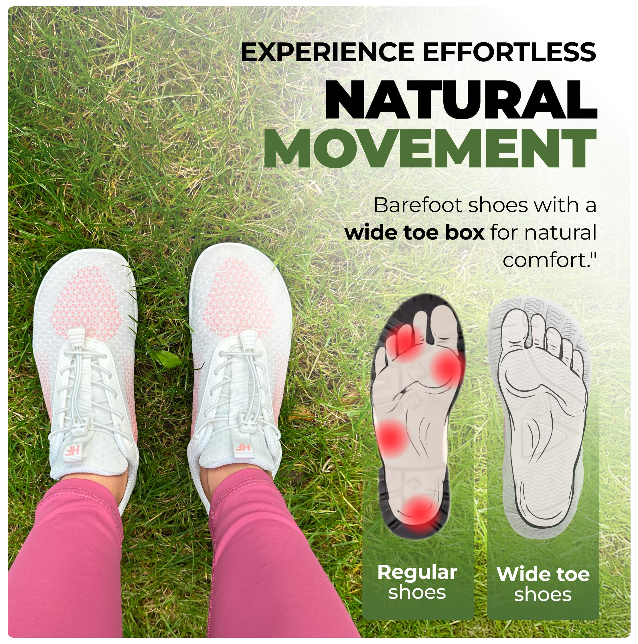 Hike Footwear HF Flow Barefoot Shoes for Women & Men - Minimalist Shoes with Arch-Support, Breathable Splash-Proof & Versatile Boot, Ergonomic Pain-Relief Posture Improvement Hiking Boots Black