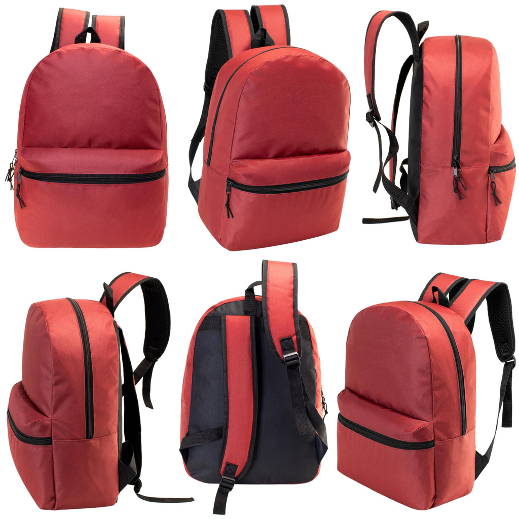 Moda West 10 Pack 17" Bulk School Backpacks for Kids