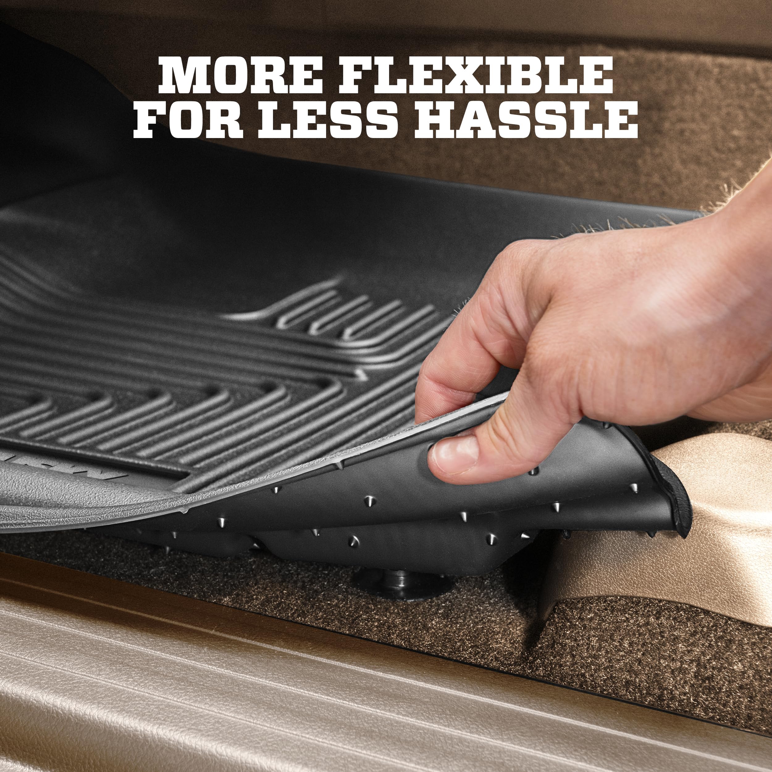 Husky Liners Weatherbeater Floor Mats | Fits 2024 - 2025 Chevrolet Colorado & GMC Canyon Crew Cab | Front & 2nd Row, 3-pc Black - 99221