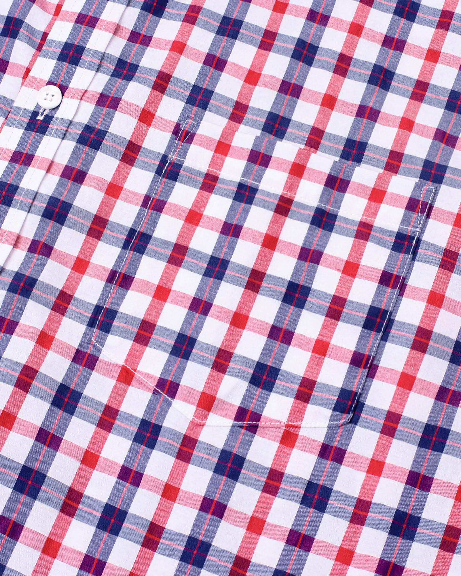 Alimens & Gentle Men's Plaid Button Down Shirts Cotton Long Sleeve Dress Regular Fit Tattersall Shirt for Men