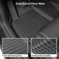 SUPER LINER Tesla Model Y Floor Mats 2021-2024 | Custom Fit All-Weather 9-Piece Set TPE Material |Full Coverage Floor Mats Back Seat Protector, Cargo Liner, Trunk & Interior Accessories
