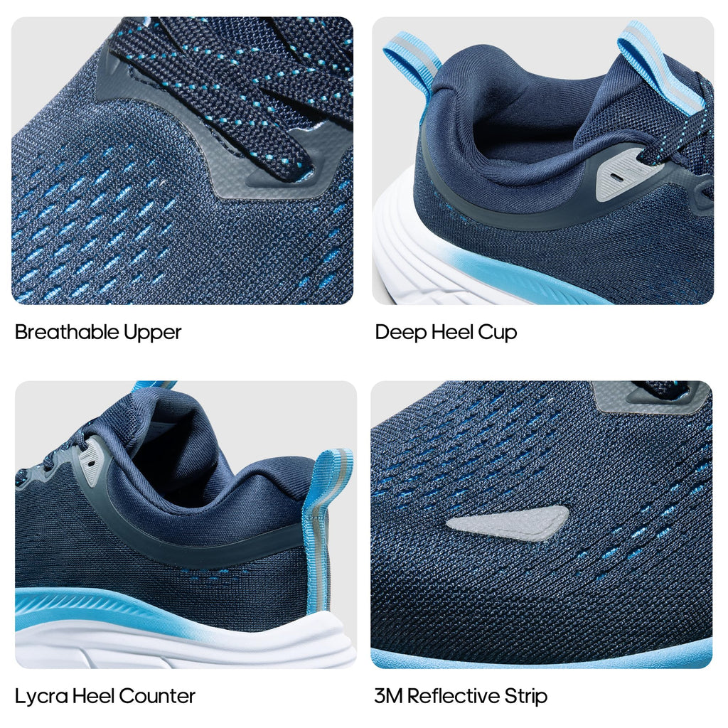 NORTIV 8 Men's Walking Shoes Running Tennis Cushioning ActiveBreeze Non Slip Athletic Gym Workout Comfortable Fashion Sneakers,Size 10,Blue,SNWS246M
