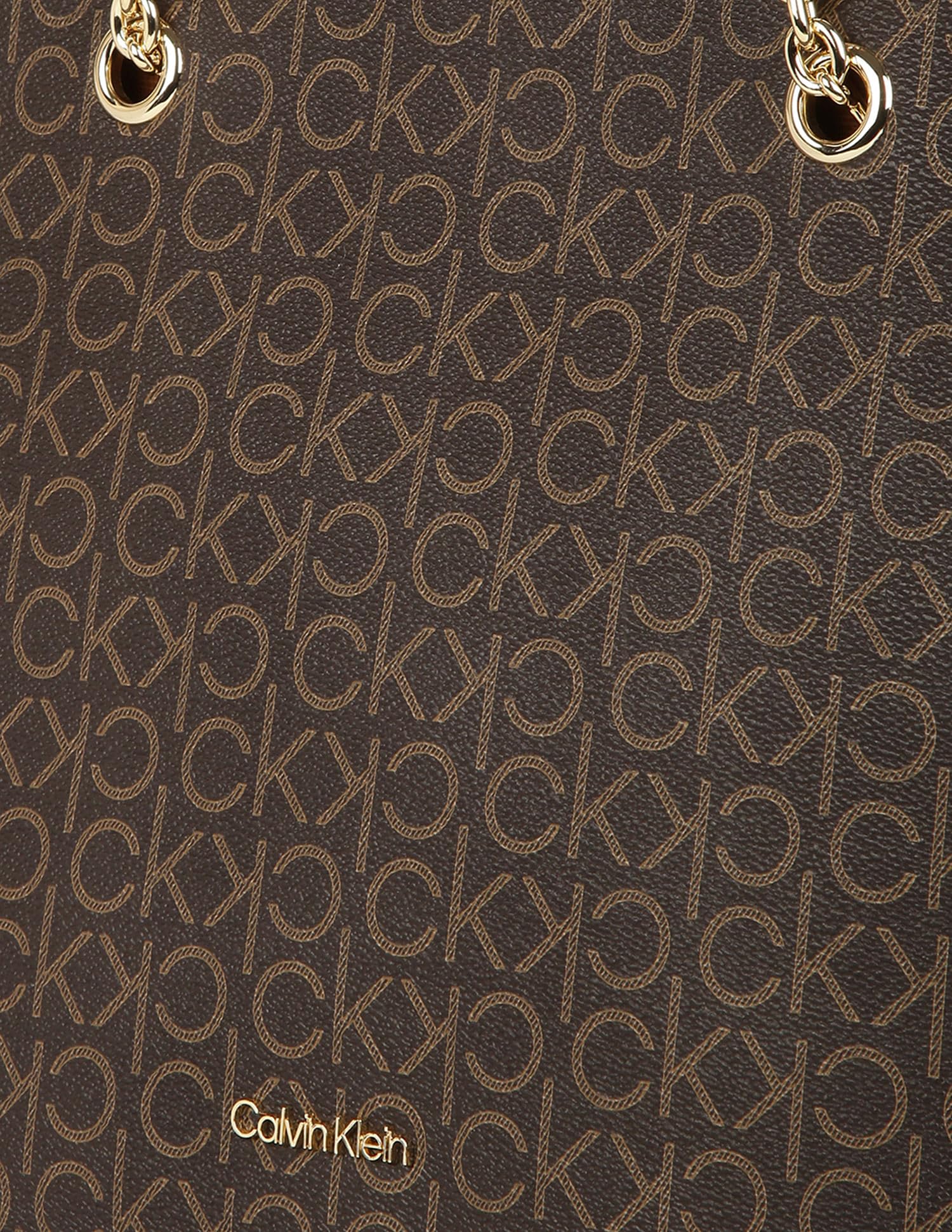 Calvin Klein Hailey Signature Top Zip Chain Tote