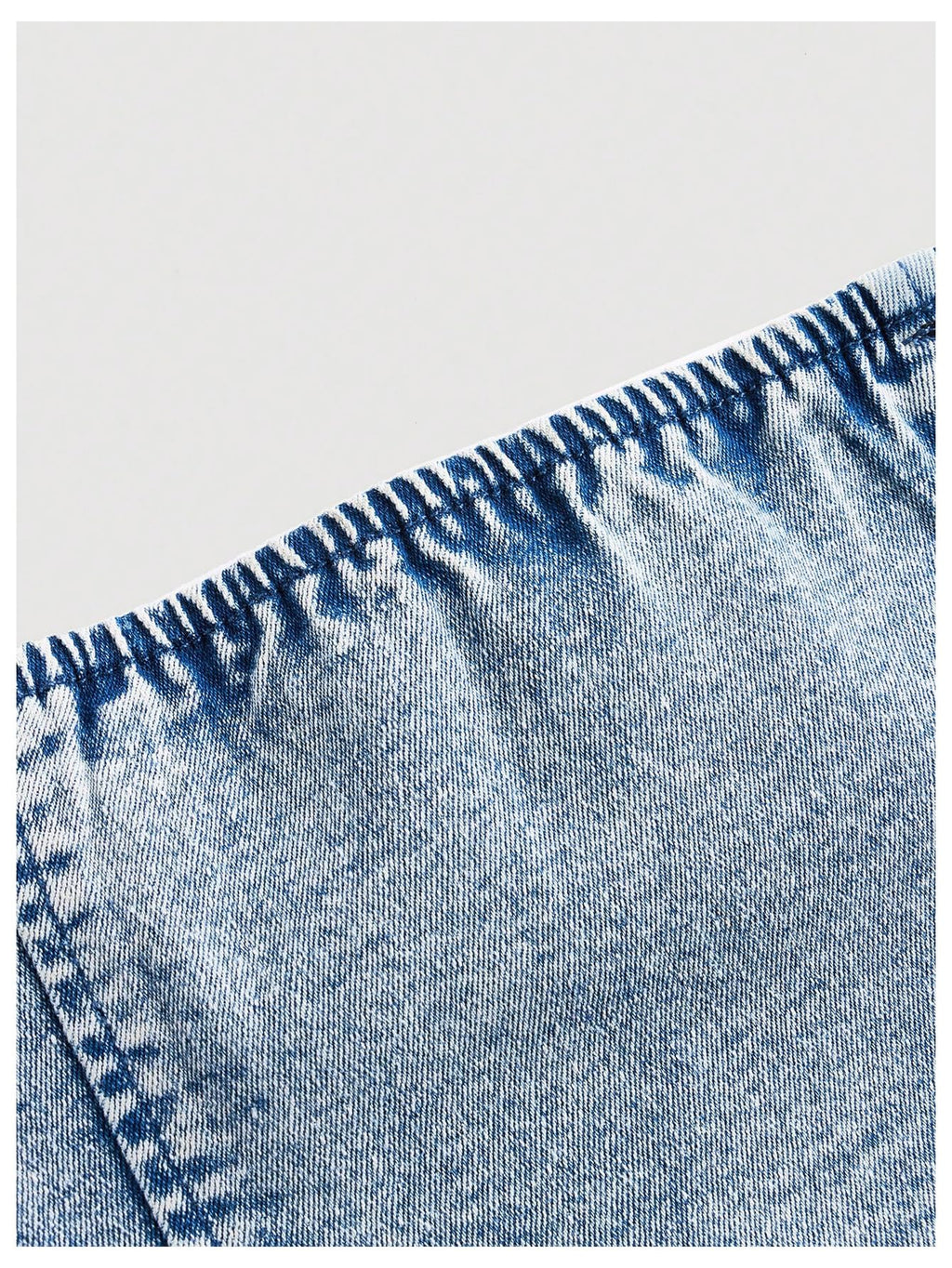 WDIRARA Women's Button Down Denim Tube Tops Y2k Asymmetrical Crop Top Sleeveless Strapless Bandeau Blue Large