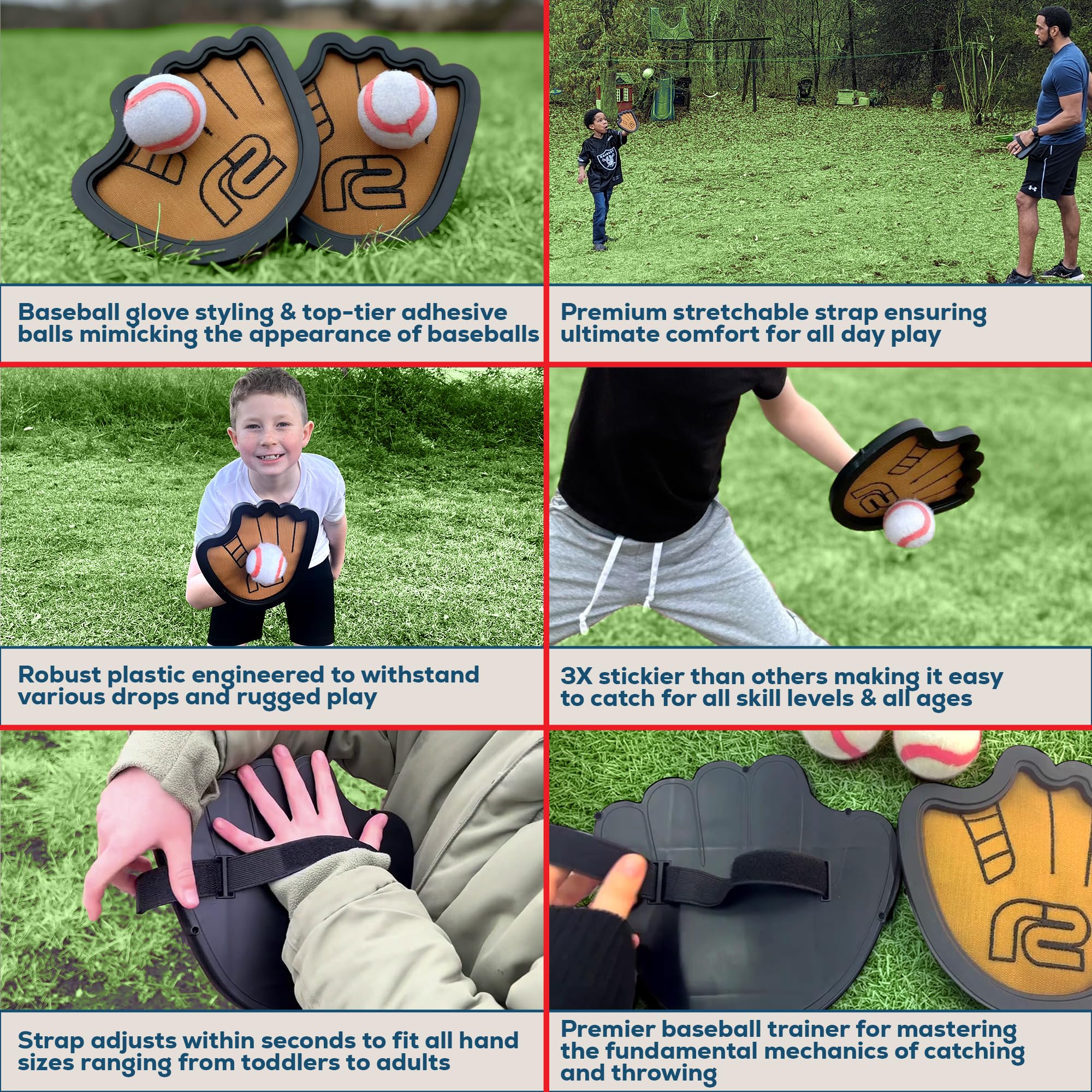 Toss and Catch Ball Set: Fun Ball and Catch Game - Best Baseball Gifts for Boys & Girls - Baseball Glove Kids Toy - Toddler Boy Toys & Birthday Gift Idea for 9 8 7 6 5 4 3 + Year Old Boy Birthday Gift