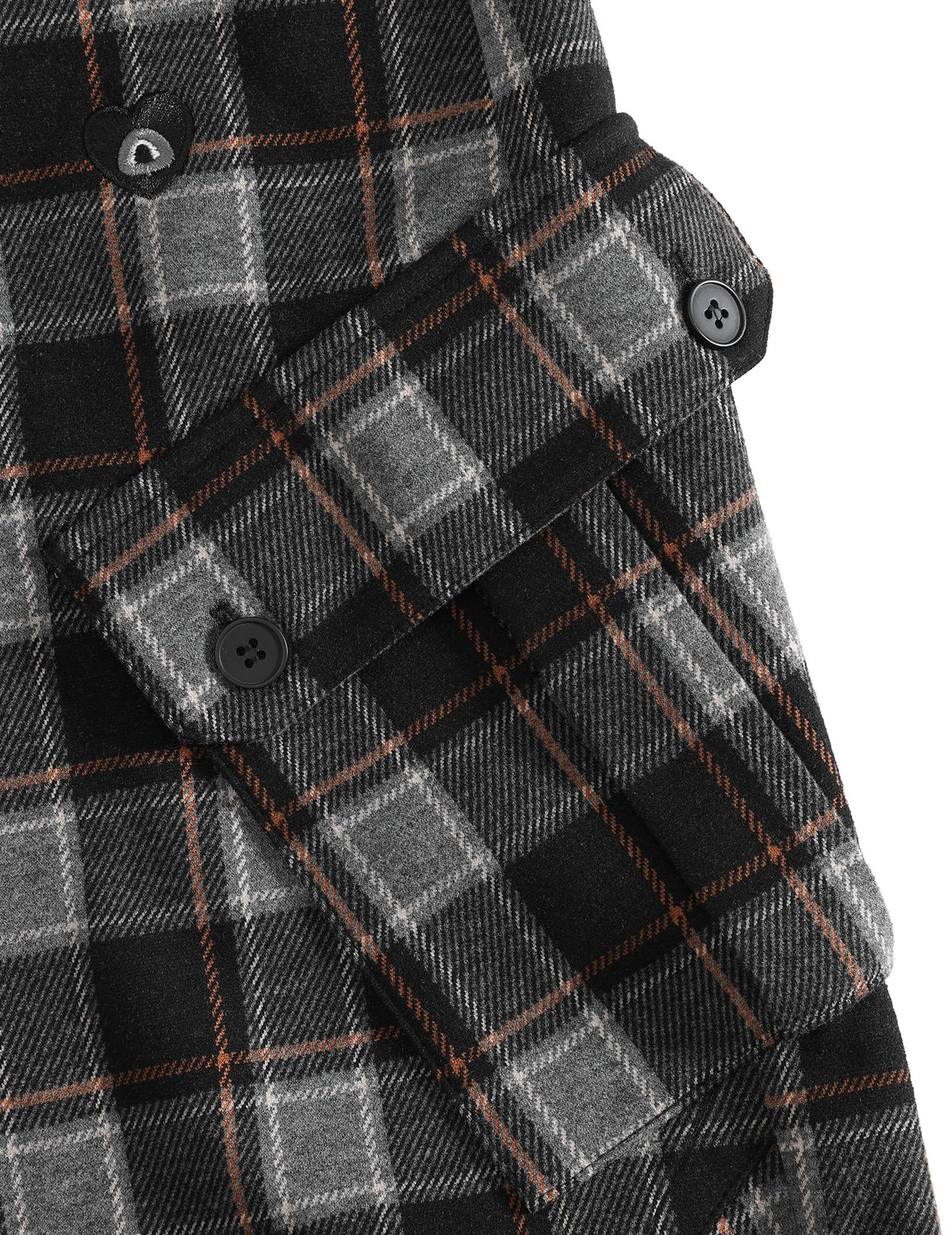Aelfric Eden Plaid Cargo Pants Mens Womens Wide Leg Baggy Barrel Flannel Y2K Vintage Streetwear Casual Trousers with Chain Black XS