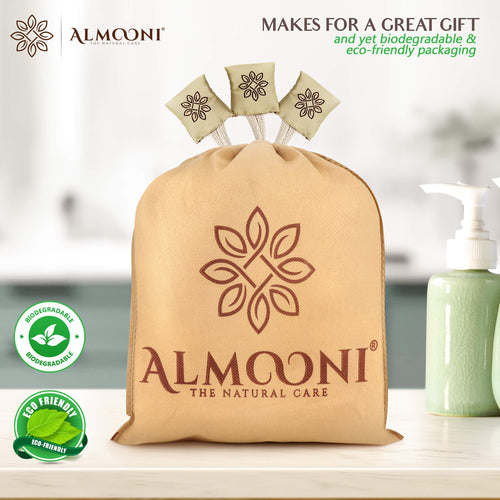 Almooni Egyptian Loofah Exfoliating Body Scrubber, Natural Real Egyptian Shower Loofah Sponge Body Scrubber for Women and Men, for Body and Face That Will Get You Clean - 3 Count (1 Pack)