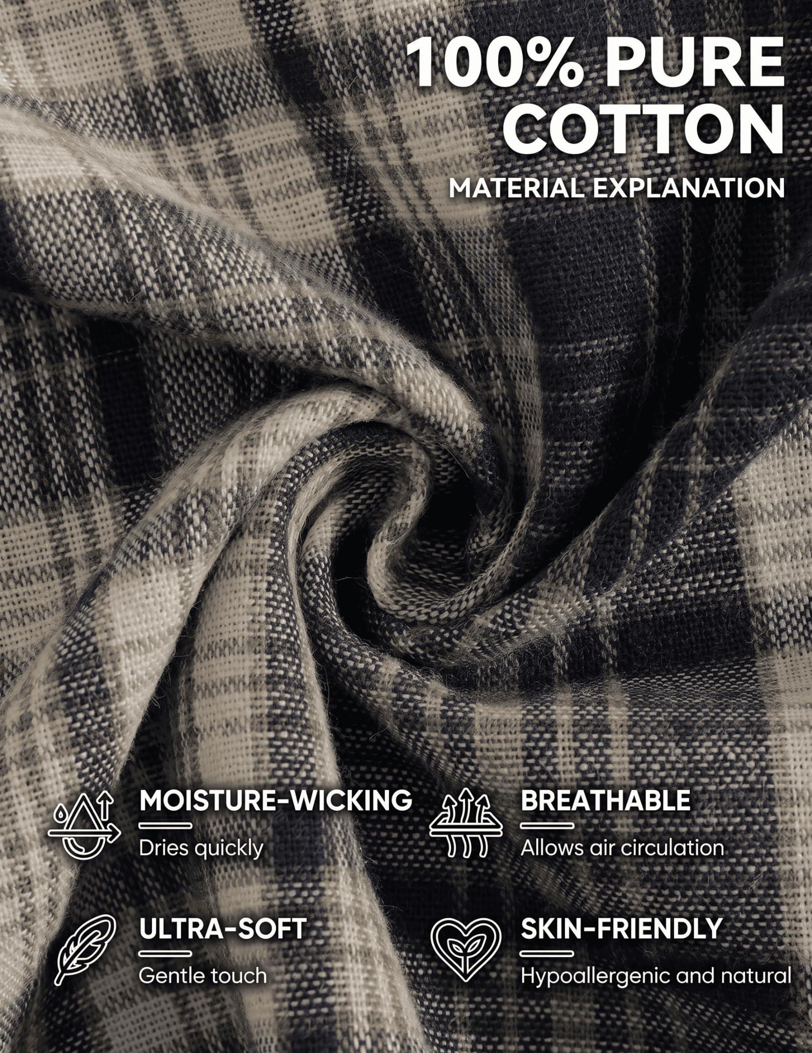 Mens Button Down Shirts - Short Sleeve Boxy Shirt, Plaid & Striped Tops Blue