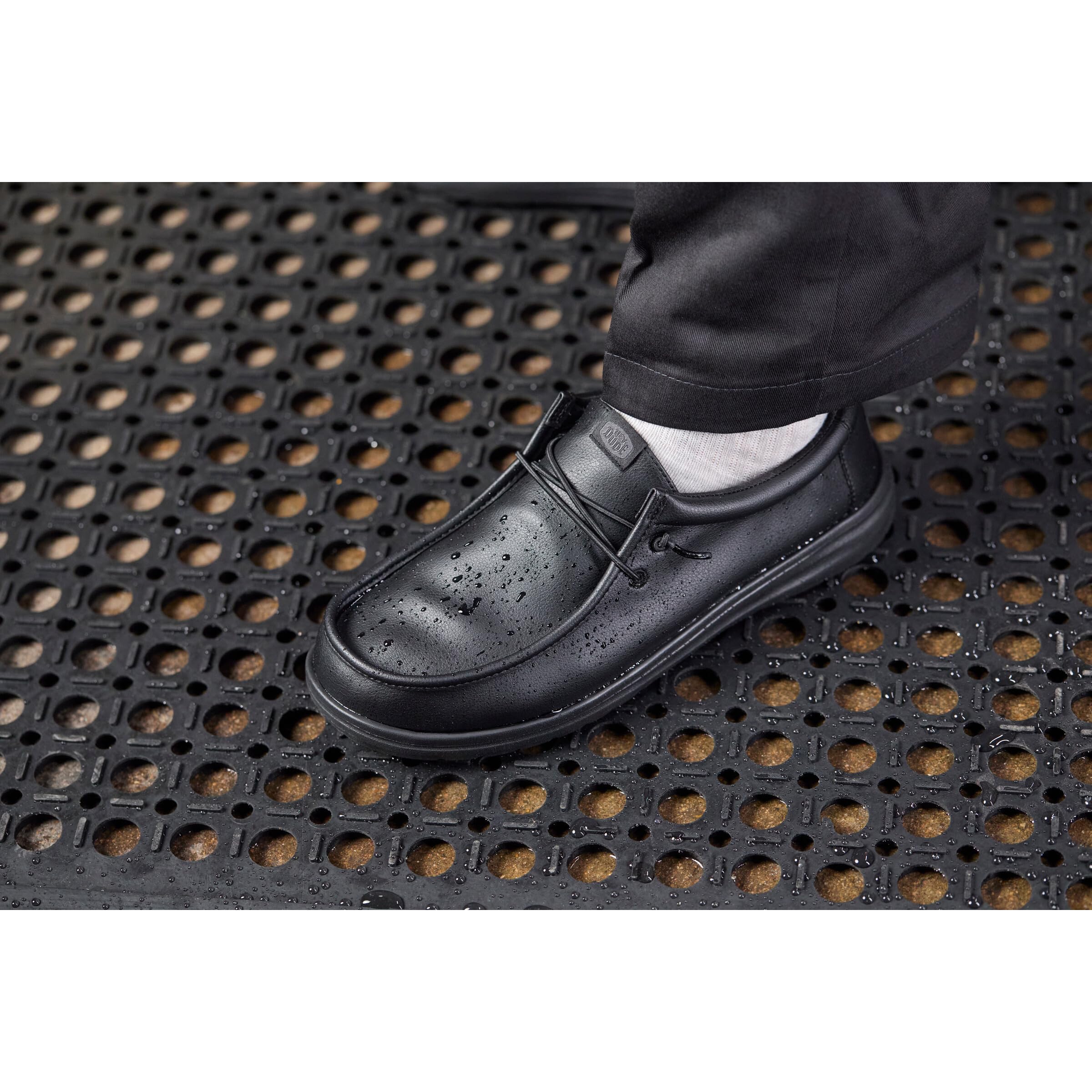 HEYDUDE Wally Work CE Classic Black Size 10, Men’s Shoes, Men's Slip-on Loafers, Comfortable & Light-Weight