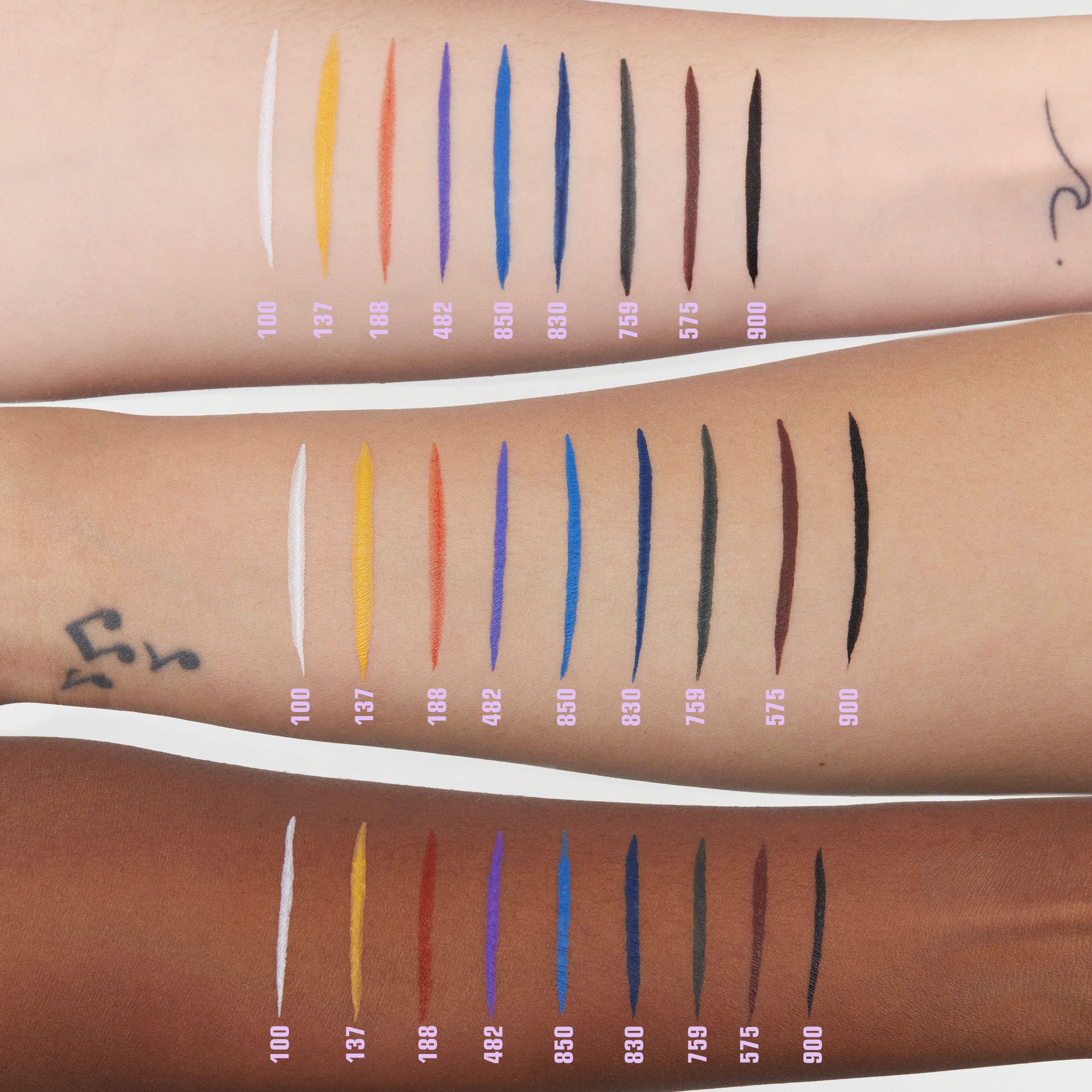 3INA The Color Pen Eyeliner - Waterproof Colorful Liquid Eyeliner Pencil for Bold Looks - Precise Felt Tip - 14 Hour Wear Eye Makeup - 830-0.034 oz