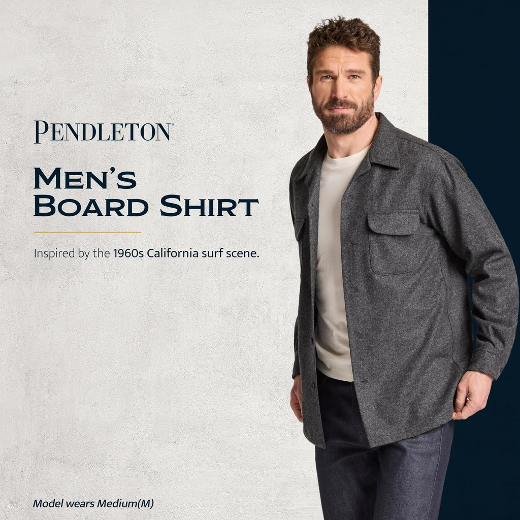 Pendleton Men's Iconic 100% Wool Board Shirt, Oxford Mix, Reg Fit, XXXL