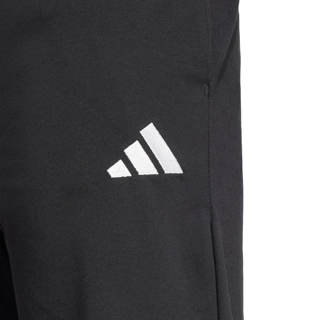 Adidas Mens Essentials Linear Single Jersey Sportswear Pants, Black/White, Large