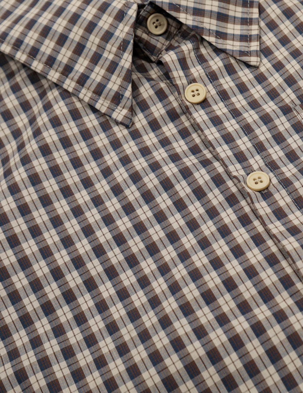 Aelfric Eden Mens Button Down Shirts Boxy Plaid Short Sleeve Shirt Streetwear Summer Tops Brown