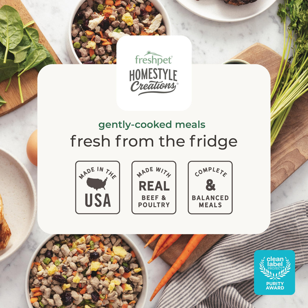 Freshpet Fresh Dog Food, Homestyle Creations Chicken & Turkey Recipe, 2lb