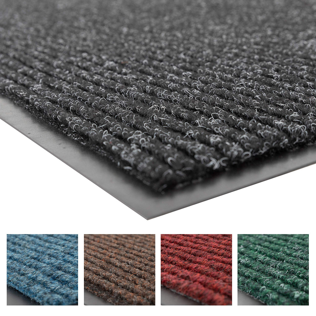 Notrax 109 Brush Step Carpeted Indoor/Outdoor Entrance Mat for Home or Office, 3' X 5', Absorbent Slip Resistant Heavy Duty Entry Mat, Charcoal, 109S0035CH