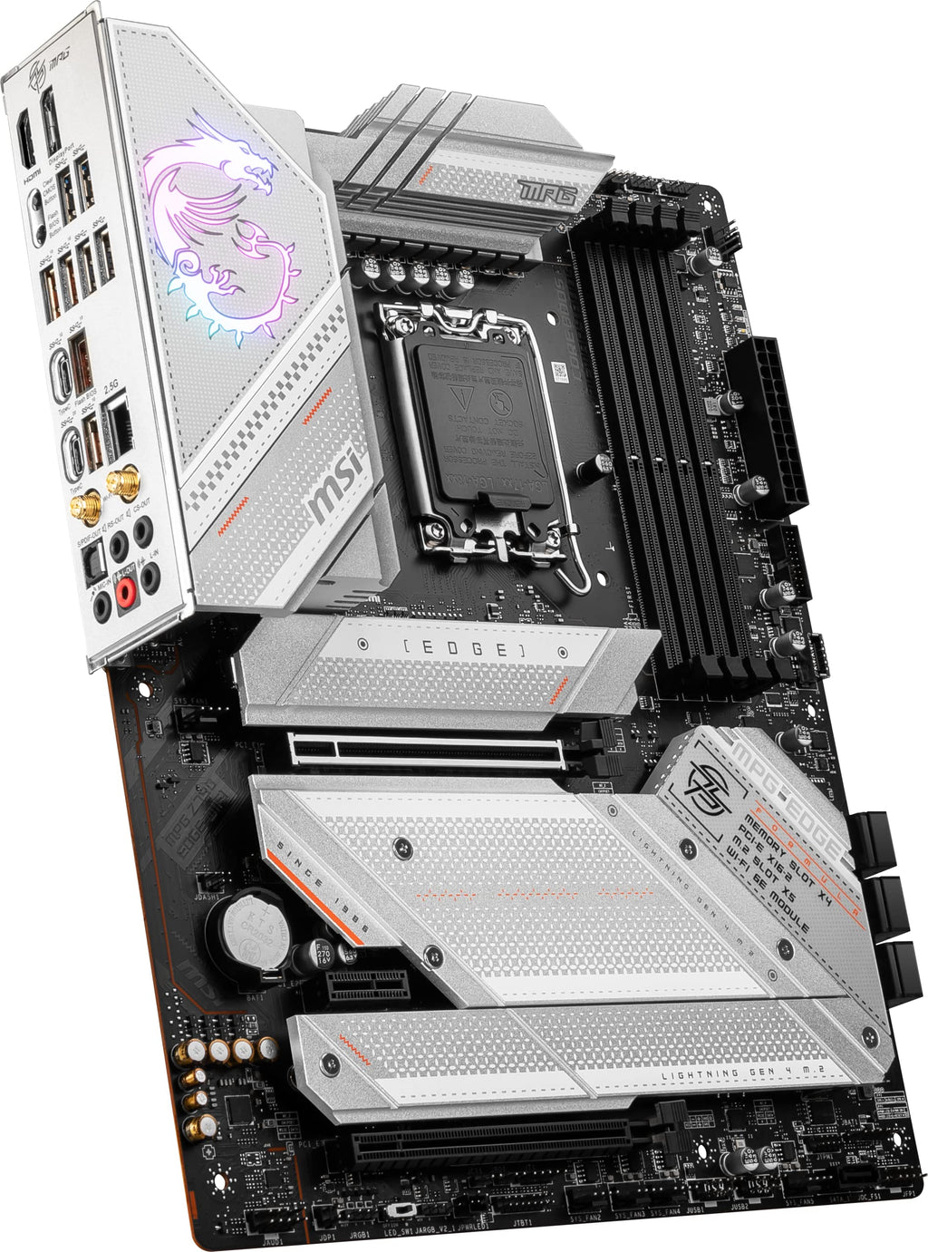 MSI MPG Z790 Edge WiFi Gaming Motherboard (Supports 12th/13th/14th Gen Intel Processors, LGA 1700, DDR5, PCIe 5.0, M.2, 2.5Gbps LAN, USB 3.2 Gen2, Wi-Fi 6E, Bluetooth 5.3, ATX)