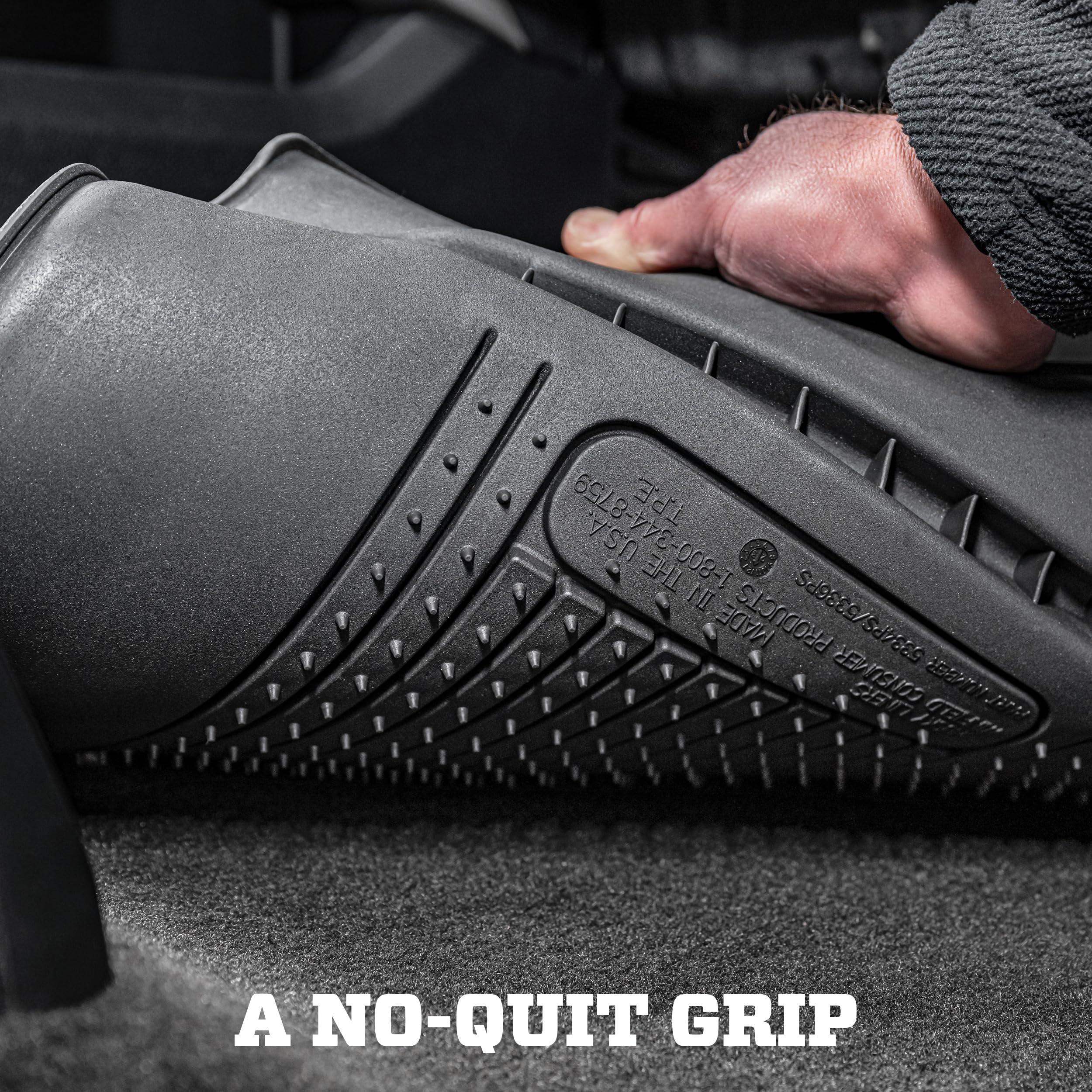 Husky Liners Weatherbeater Floor Mats | Fits 2007-2013 Chevrolet Silverado & GMC Sierra 1500, 2500, 3500 Extended CAB ONLY (Footwell Coverage) | Front & 2nd Row, 3-pc Black - 98211
