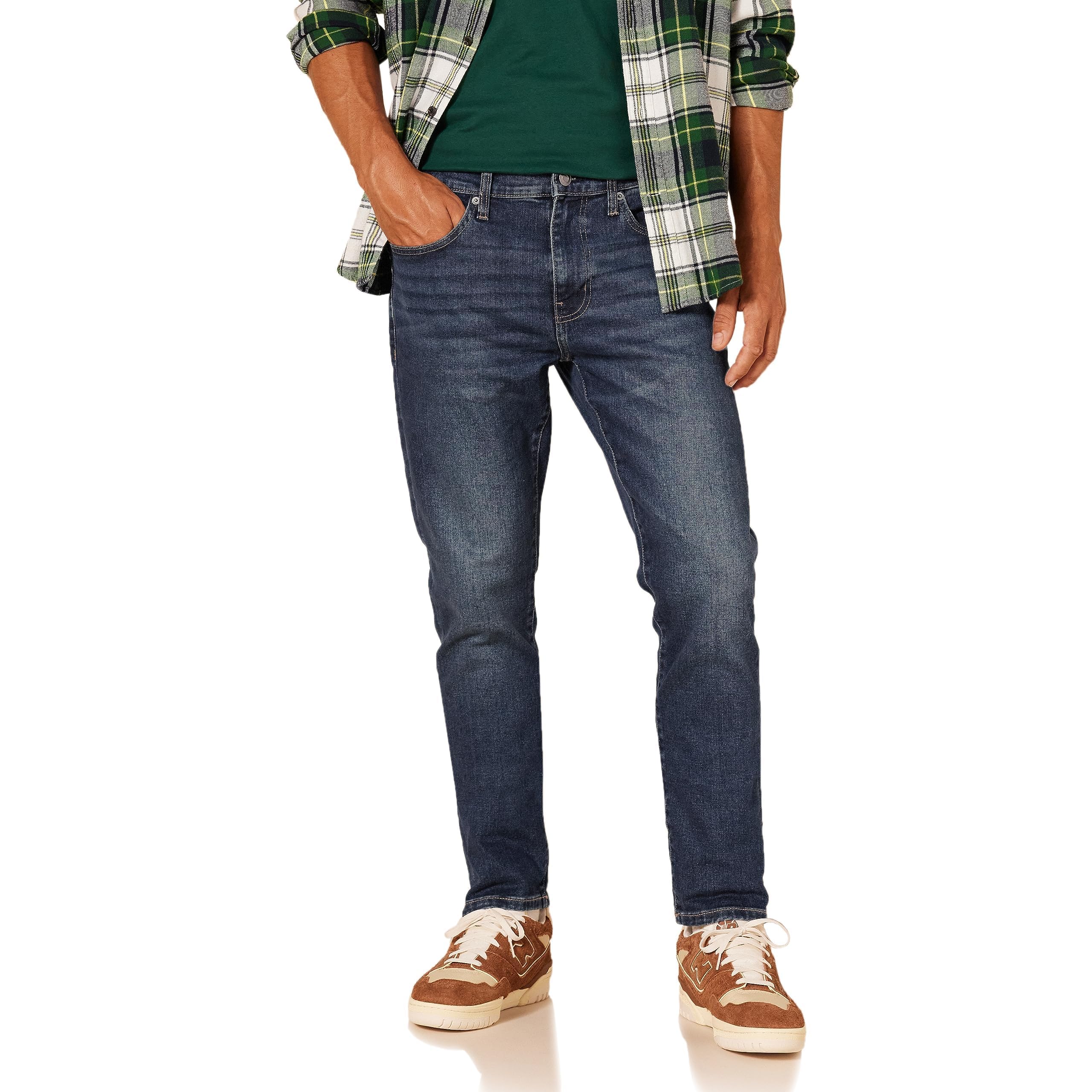 Amazon Essentials Men's Slim-Fit Jeans - Discontinued Colors, Dark Wash, 30W x 34L