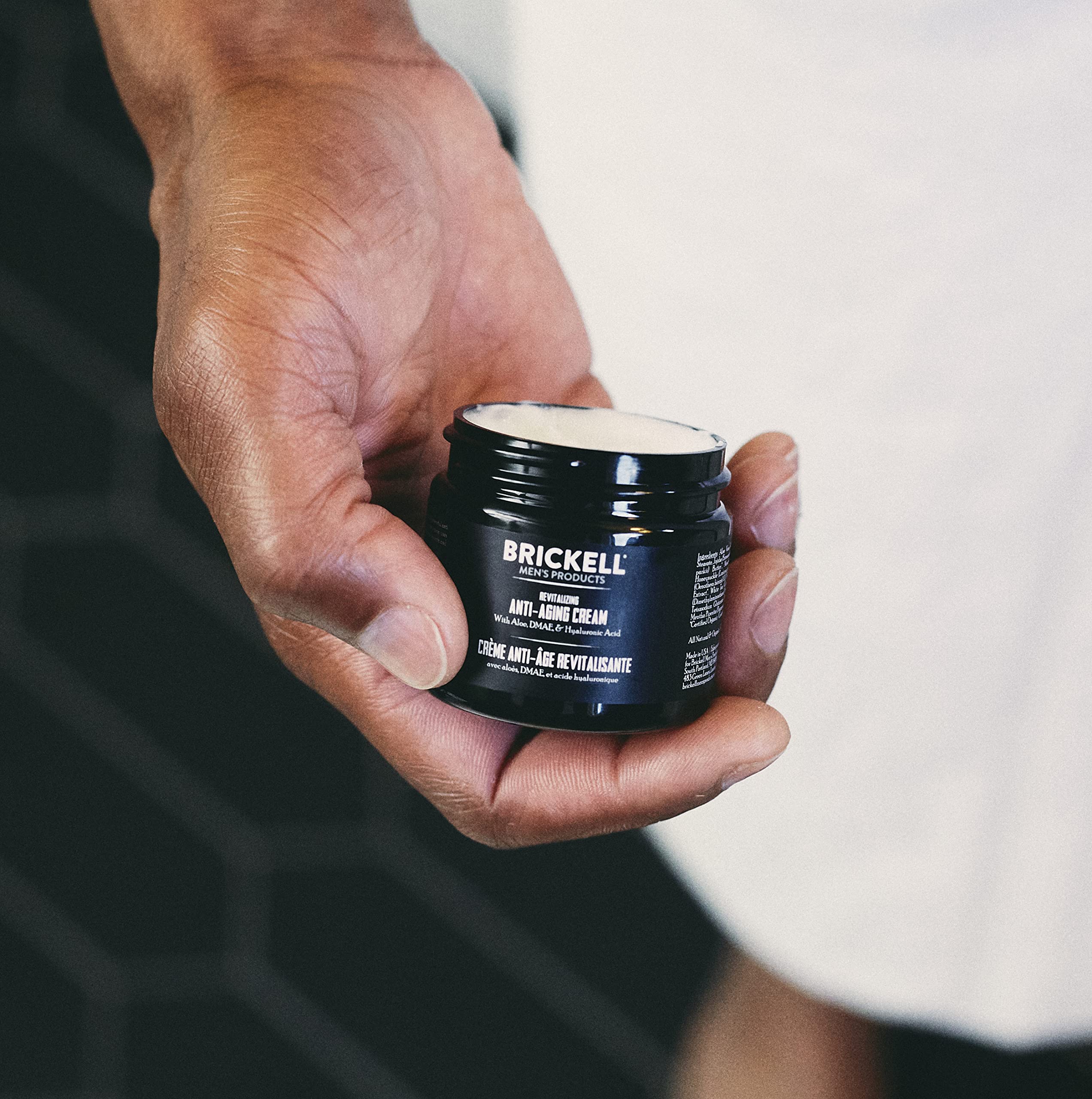 Brickell Men's Day and Night Anti Aging Cream Routine, With Vitamin C, Hyaluronic Acid, and Vitamin E, Scented, Skincare Gift Set