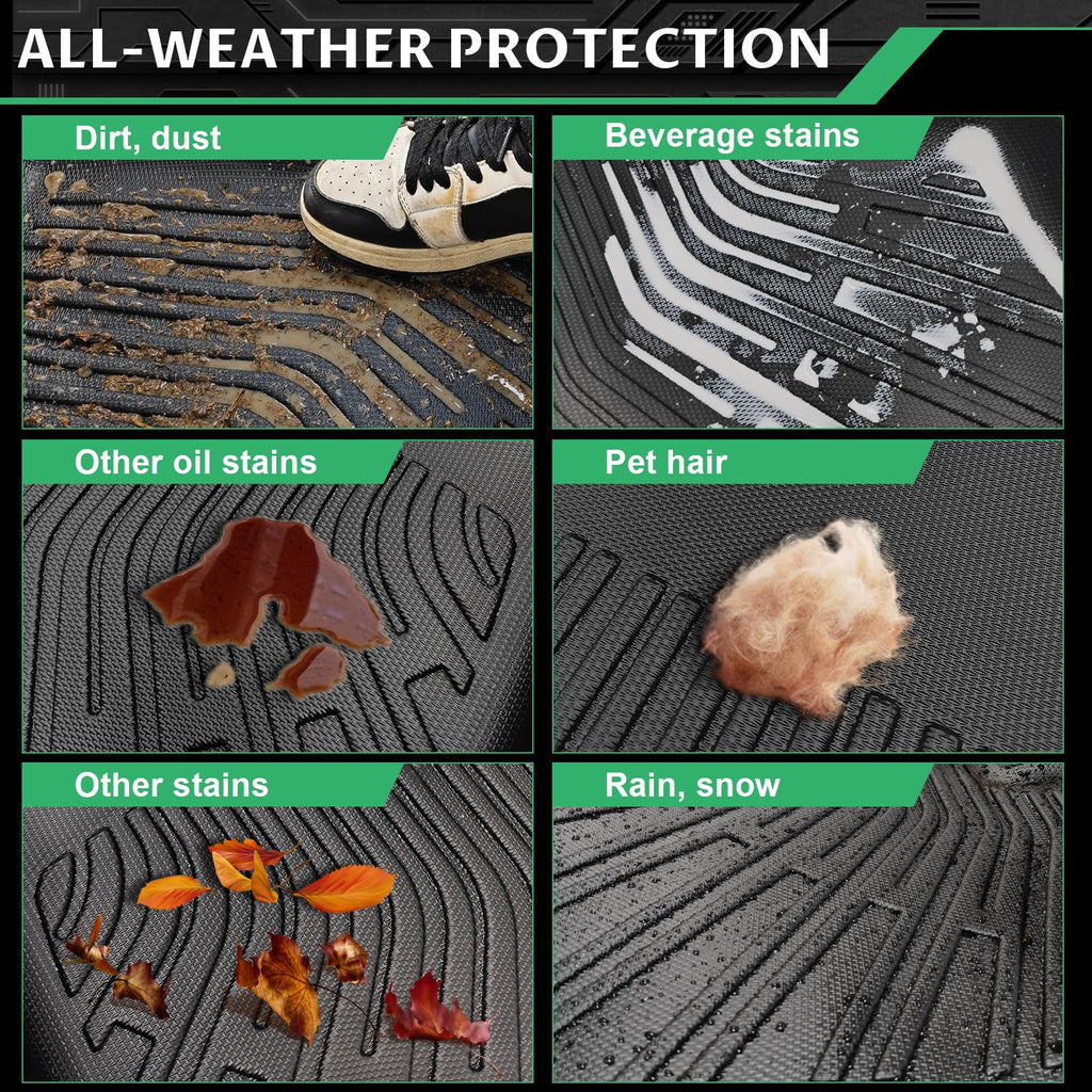 Floor Mats for 2015-2020 Chevrolet Suburban&for GMC Yukon XL (with 2nd Row Bench),7 Seats, TPE All Weather Protection Floor Liners Full Accessories for Chevy Suburban Floor Mats,Non-Slip Cargo Liner