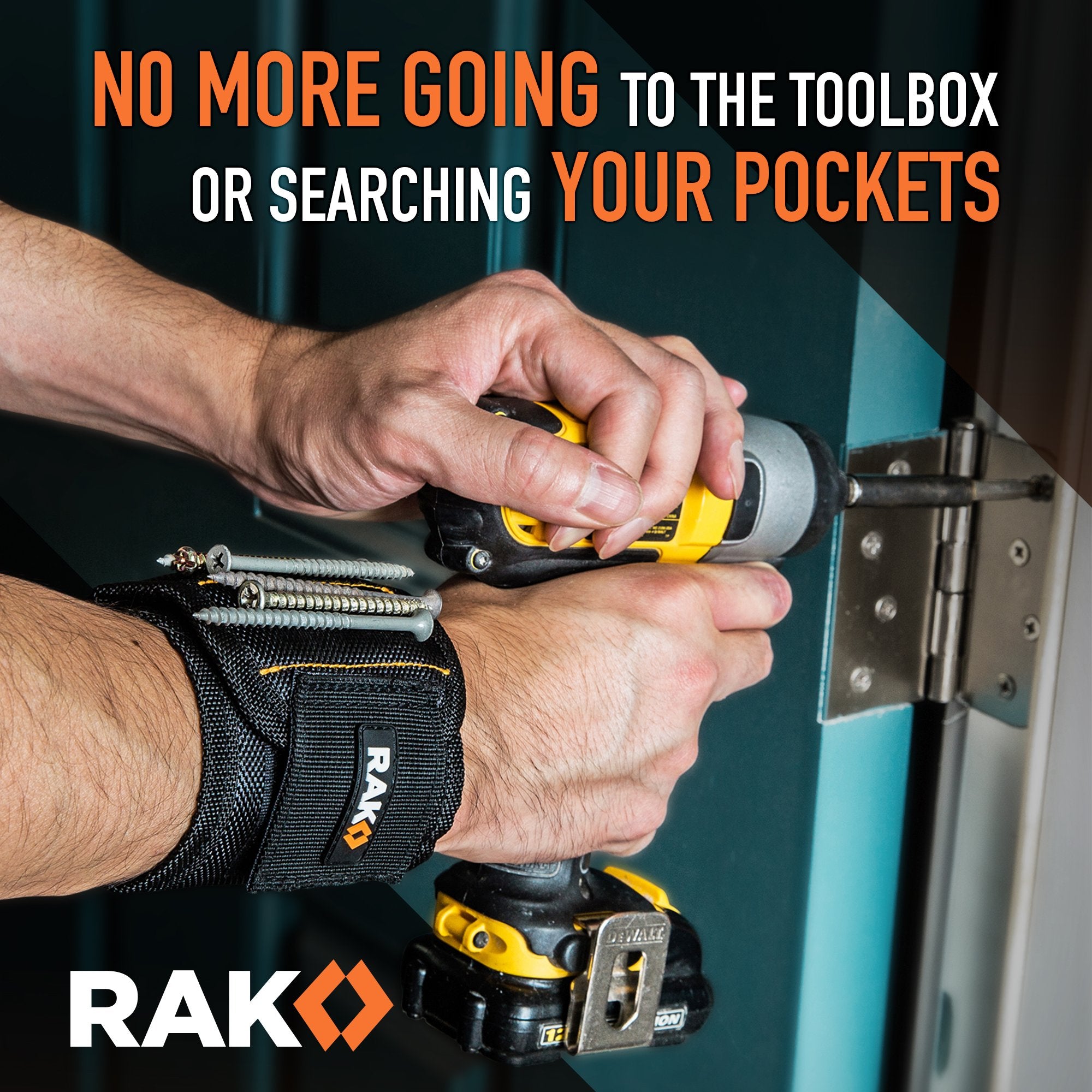 RAK Magnetic Wristband for Tools - Premium Tool Belt for Holding Screws, Bolts with Powerful Magnets, Birthday Gifts for Men, Cool Gadgets Stuff Gifts for Dad, Husband, Grandpa, Handyman, Him