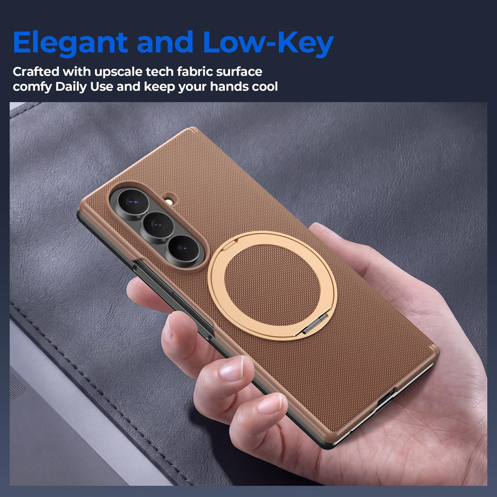 For Samsung Galaxy Z Fold 8 Ultra Case Slim Tech Woven Texture with Stand