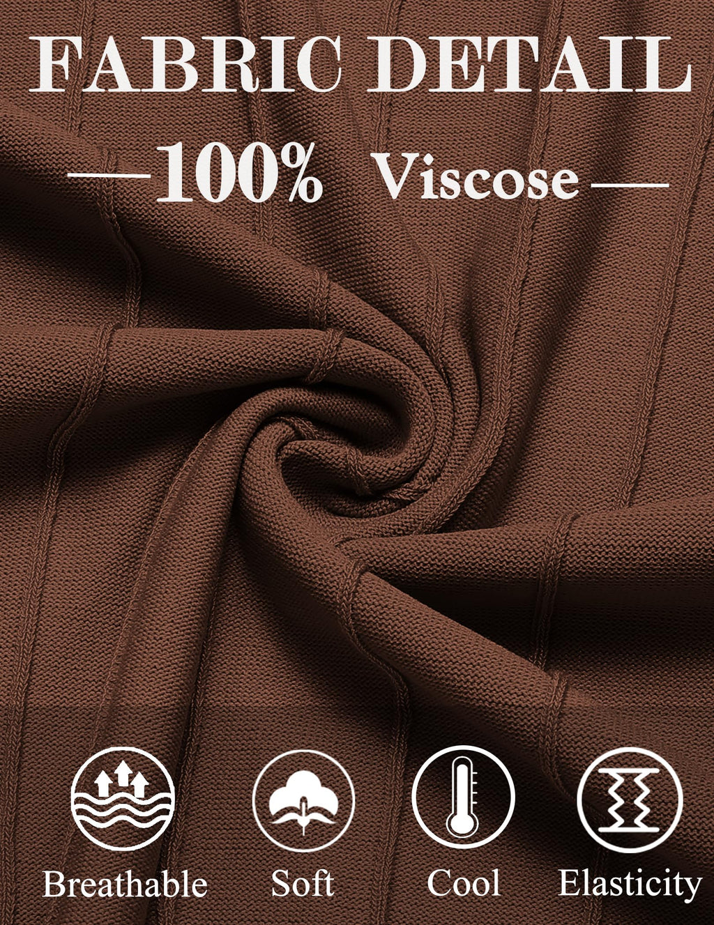 COOFANDY Mens T Shirts Summer Casual Short Sleeve Knitted Shirts Solid Crewneck Sweater Shirts Under Balzer Shirt Brown