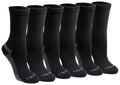 Dickies Women's Dri-Tech Essential Moisture Control Crew Socks, Available in S-XL (6, 12 Pairs), Black Solid (6 Pairs), Medium