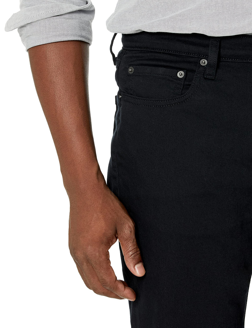 Amazon Essentials Men's Athletic-Fit Stretch Jeans - Discontinued Colors, Black, 40W x 28L
