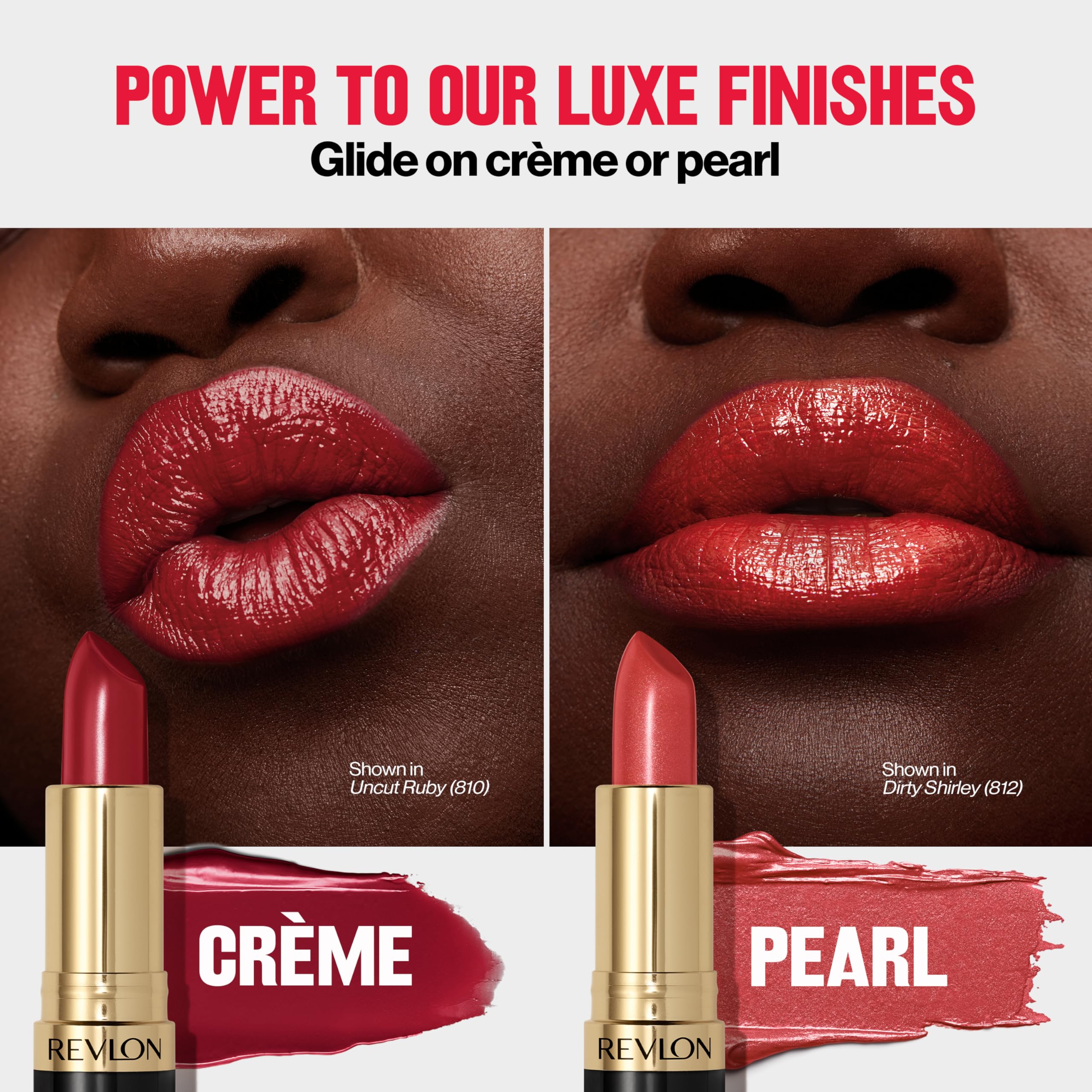 Revlon Super Lustrous Lipstick, Creamy Formula For Soft, Fuller-Looking Lips, Moisturized Feel, 610 Goldpearl Plum, 0.15 oz