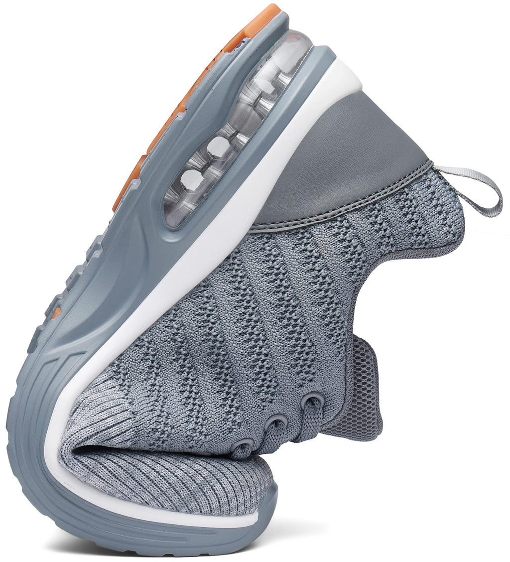 Mishansha Running Shoes for Men Sneakers Air Cushion Walking Shoes Comfortable Tennis Shoes Breathable Trail Running Shoes Grey US 7.5