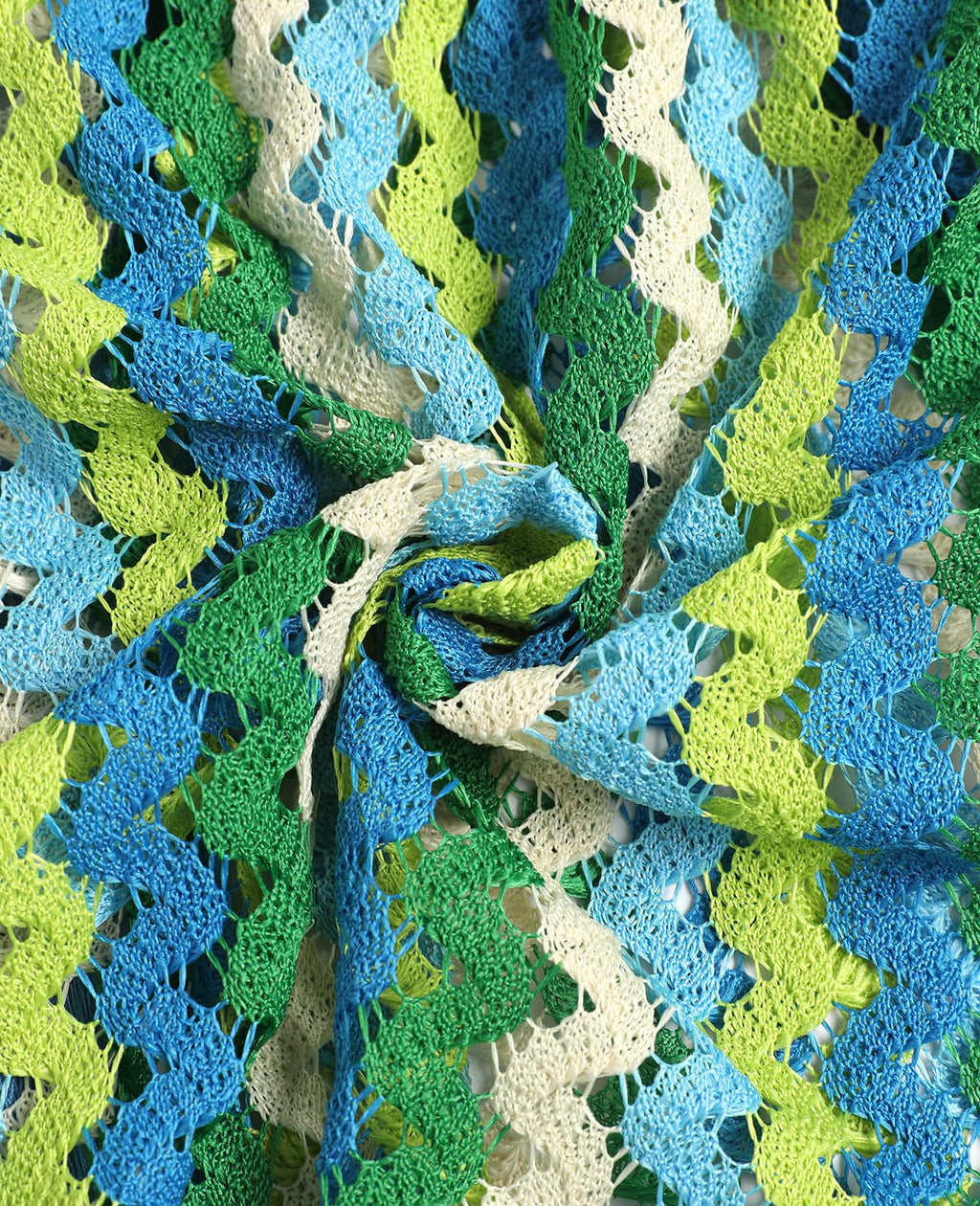 ZAFUL Bikini Cover Ups for Women Beach Crochet Swimsuit Cute Boho High Waisted Drawstring Flowy Swim Bottom,Blue Green,M