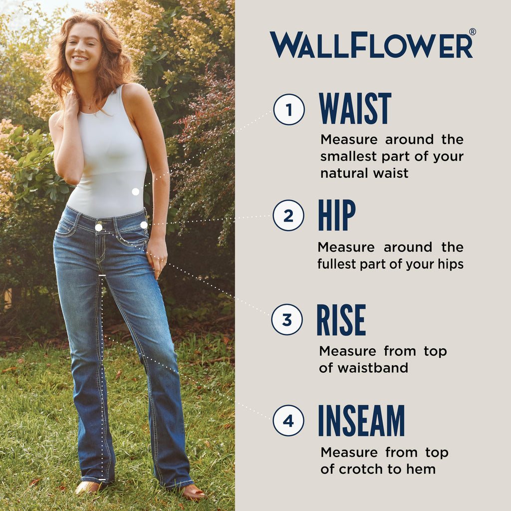 WallFlower Women's InstaStretch Luscious Curvy Bootcut Jeans, Albury, 11