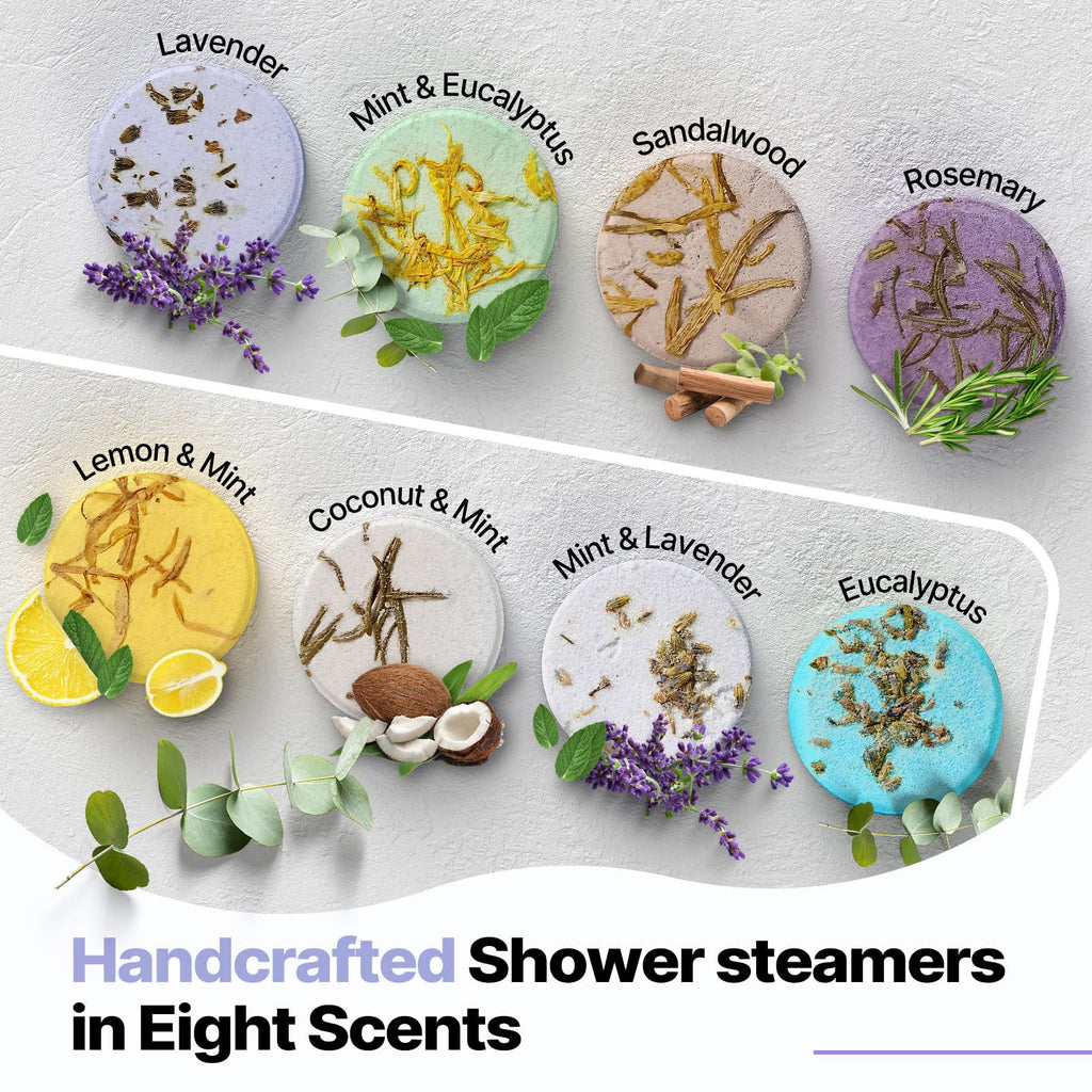 Shower Steamers Aromatherapy Birthday Gifts for Women - SWCANDY 8 Pcs Mothers Day Gifts, Mom Wife Daughter Grandma Sister Her Self Care with Natural Essential Oils Relaxation Home SPA Travel Holidays