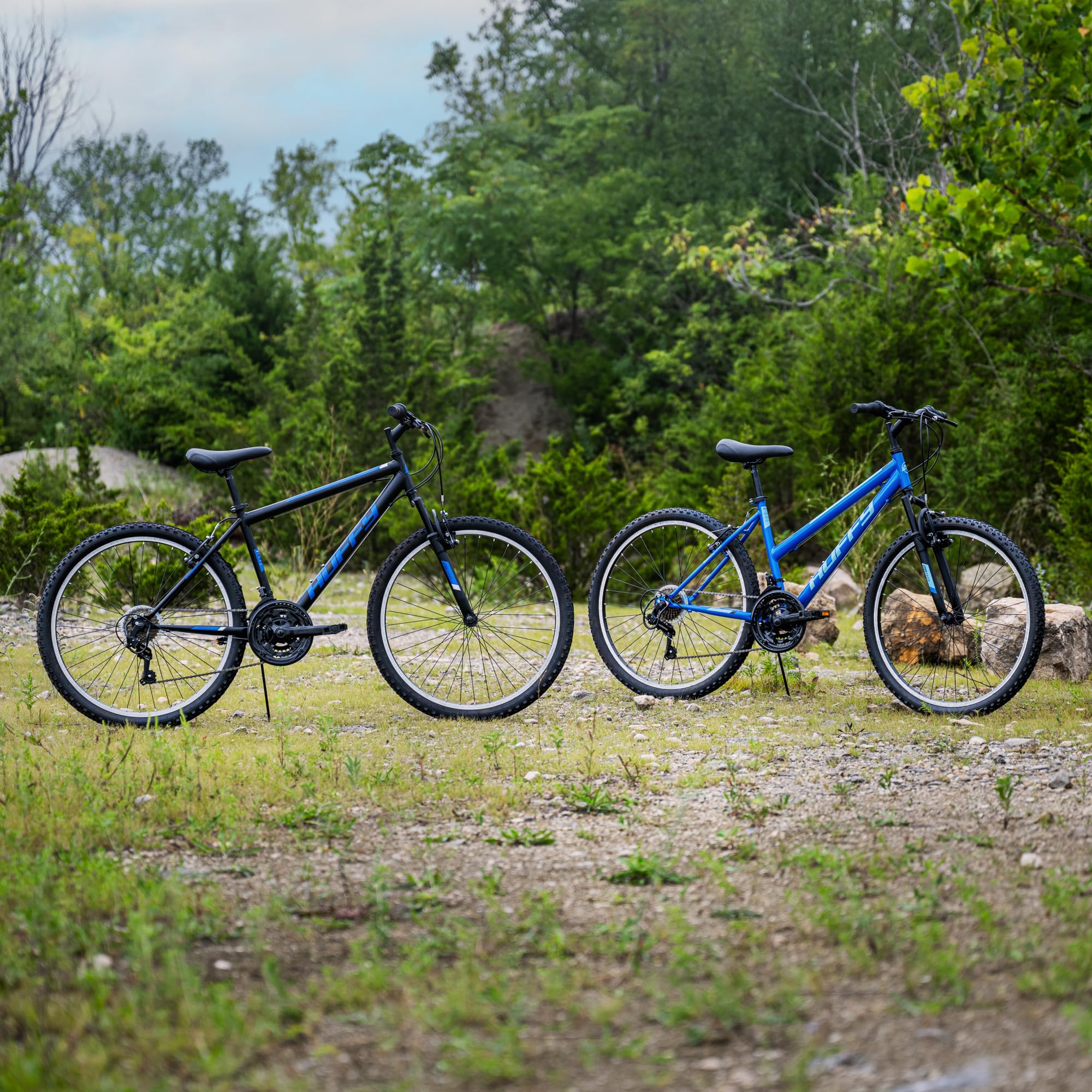 Huffy Stone Mountain Womens 26 Inch Mountain Bike, Deep Sea Gloss Frame, 21-Speed Shimano Twist Shifting, Front Suspension, Comfort Saddle | 20"/24"/26" Sizes, 6-21 Speeds, Dual Suspension Available |