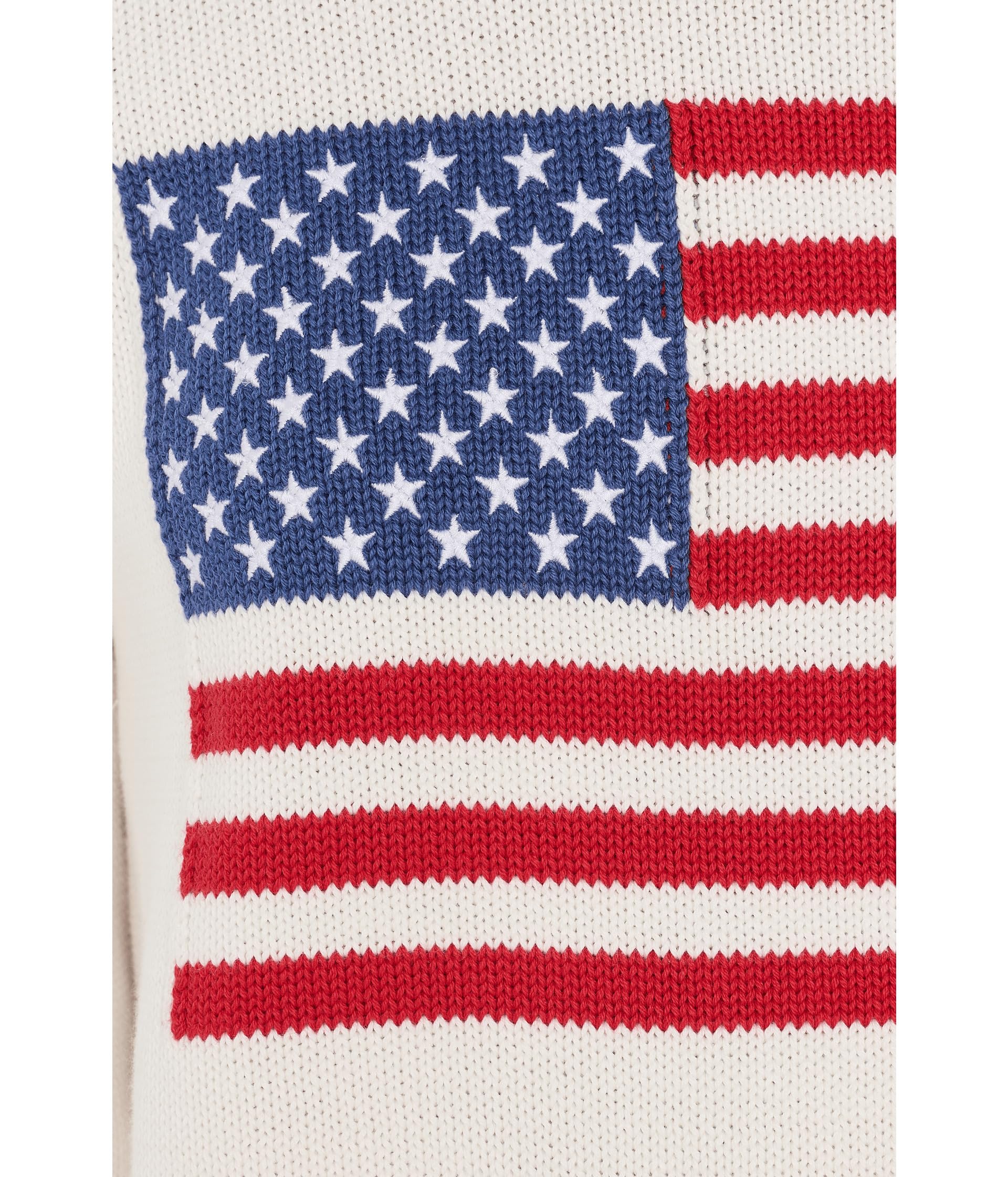 vineyard vines Katie Cotton Americana Rollneck Sweater, White Cap, M