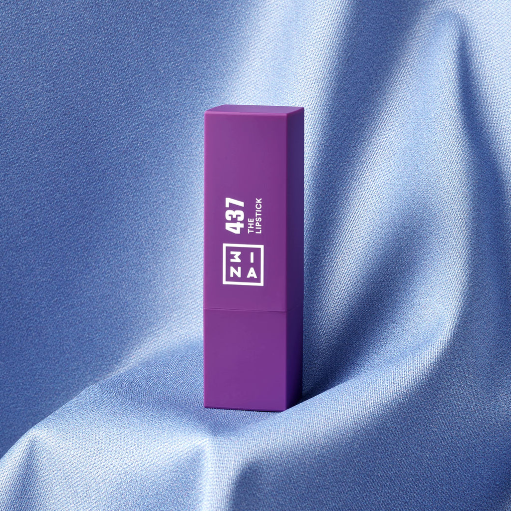 3INA The Lipstick - Moisturizing Lipstick for Women - Semi-Matte Satin Finish with 5-Hour Long Wear - Highly Pigmented and Comfortable - 437-0.16 oz