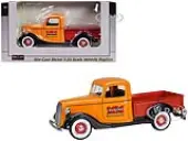 1937 Ford Pickup Truck ""Minneapolis Moline"" Orange with Red Truck Bed and Black Fenders 1/25 Diecast Model Car by SpecCast