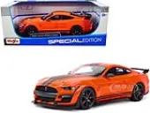 2020 Ford Mustang Shelby GT500 Orange with Black Stripes ""Special Edition"" 1/18 Diecast Model Car by Maisto
