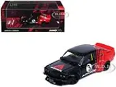 Mazda RX-3 Liberty Walk RHD (Right Hand Drive) 3 ""ADVAN"" Red and Black 1/64 Diecast Model Car by Inno Models