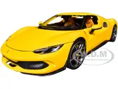Ferrari 296 GTB Yellow ""Race  Play"" Series 1/18 Diecast Model Car by Bburago